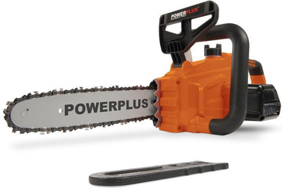 Tronçonneuse sans fil double puissance Powerplus POWDPG7570 - Scie d'élagage à batterie 20 V, sans batterie ni chargeur, lame de scie 30 cm, lubrification automatique de la chaîne, outils de jardin