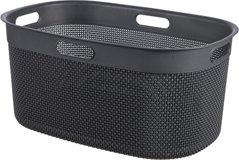 Panier à linge en filo Curver - 45l - anthracite