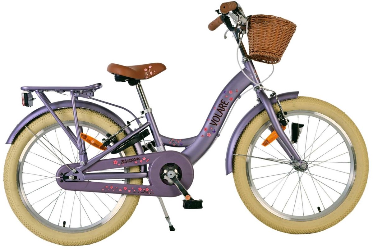 Volare Blossom Children's Bicycle - Girls - 20 pouces - Purple - deux freins à main