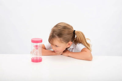 Tickit jouet sablier couleur vive 2 minutes rose éducatif.