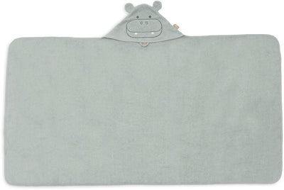Jollein cape de bain en tissu éponge 70x130cm hippo happy