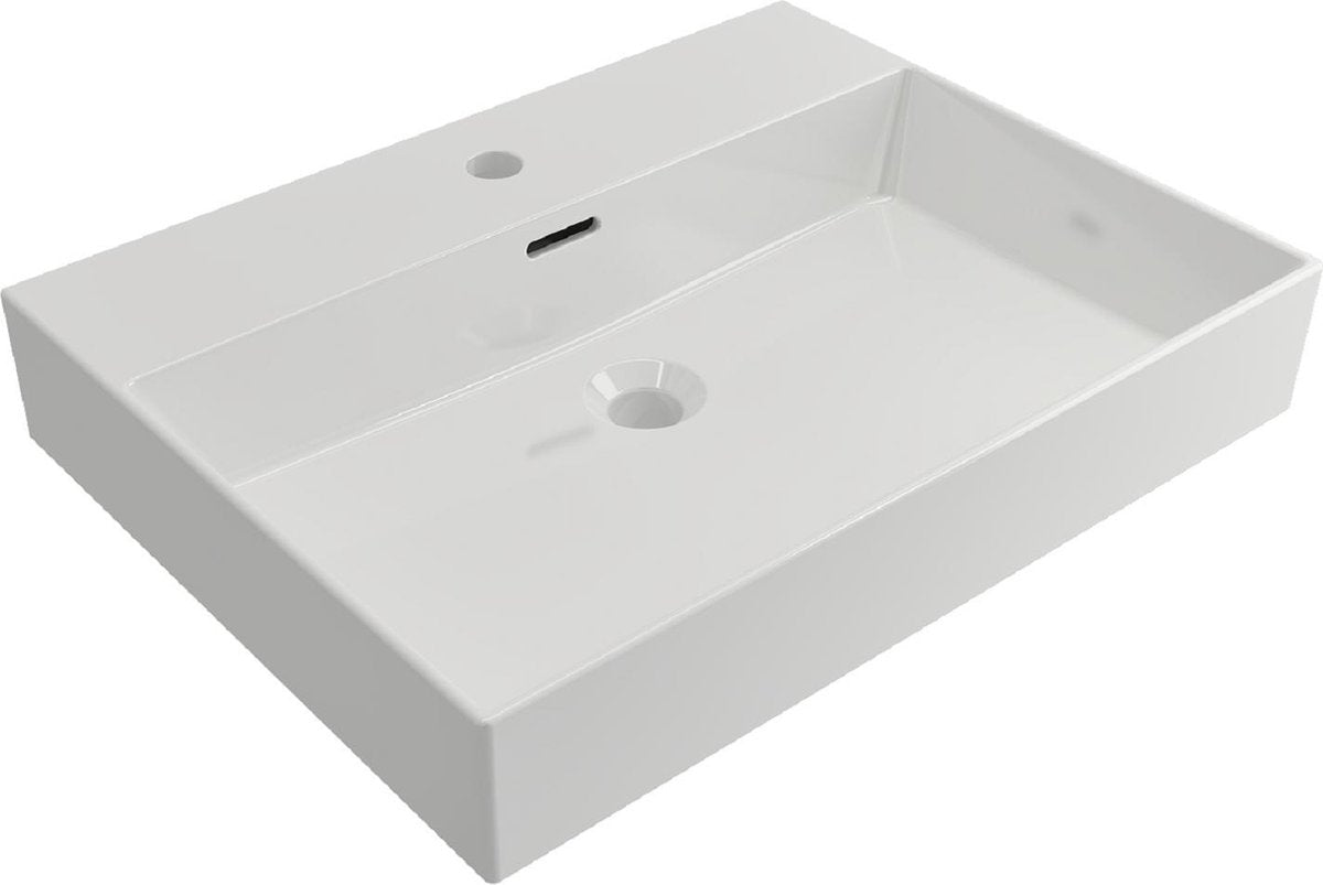 Lavabo Plieger Kansas - 60x45 cm - avec trou pour robinetterie - blanc