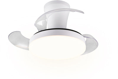 Rl vis ta lumière réalité tampere - ventilateur - blanc - incl. 1x SMD 24 W - télécommande - variateur intégré - couleur de lumière réglable en continu - fonction mémoire via télécommande - mode été et hiver - 6 niveaux de vitesse