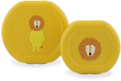 Trixie lot de deux boîtes à goûter avec clip - Mr. Lion - facile à ouvrir - sans BPA - pour l'école et les déplacements