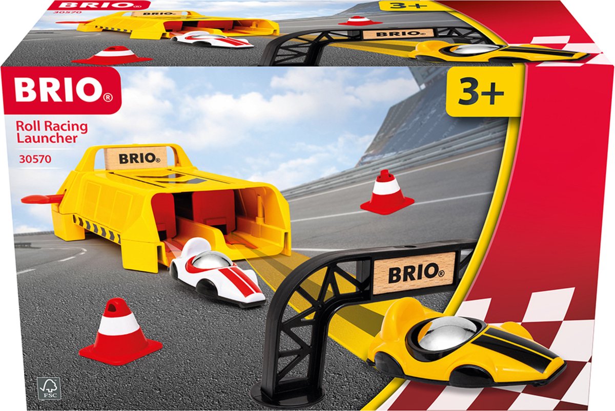 Ravensburger Brio - 30570 lanceur avec chariots | voitures de course jouets pour enfants à partir de 3 ans