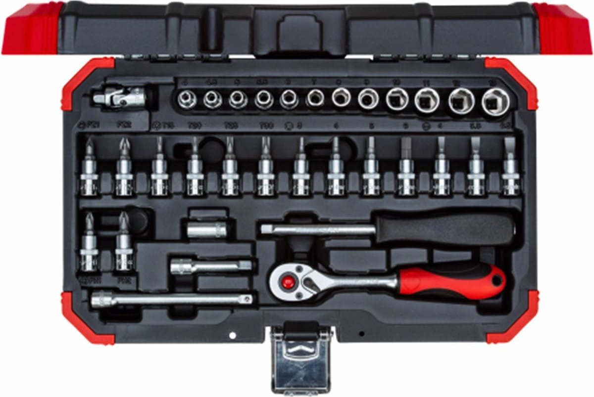 Gedore Red Dip Keys Set 1 4 pouces SW 4-13 mm Black 33 pièces