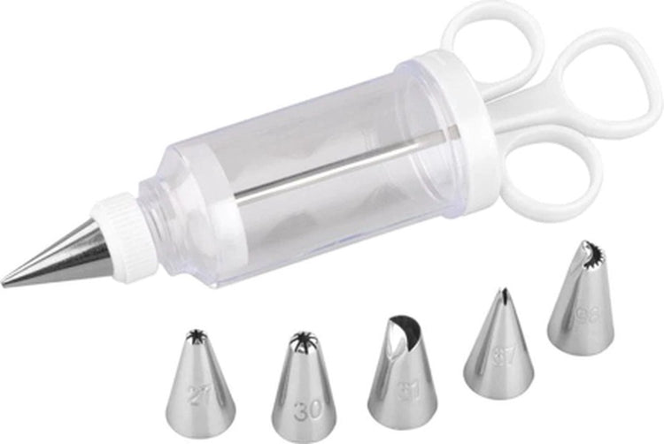 Tala - seringue à garniture - comprenant 6 embouts - acier inoxydable - passe au lave-vaisselle - décoration de gâteau
