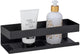 Wenko turbo-loc genova support mural en acier inoxydable noir mat - support de bain - panier de douche - support de douche - montage sans perçage - autocollant