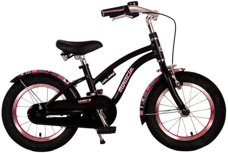 Volare Miracle Children's Bicycle - Girls - 14 pouces - Matt Black - Collection Prime