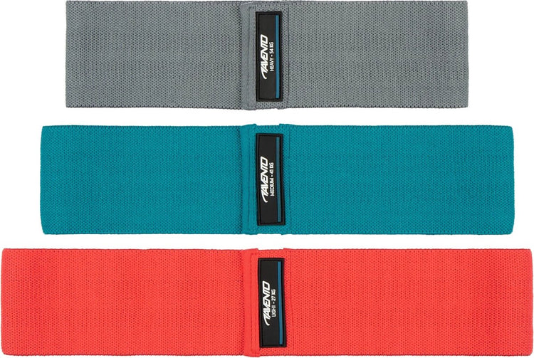 Ensemble de bandes de résistance Avento - 3 pièces - bande de butin - bande de résistance - rose bleu gris - coton