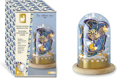 Janod - les ateliers déco - réaliser une cloche lumineuse avec des papillons - coffret bricolage