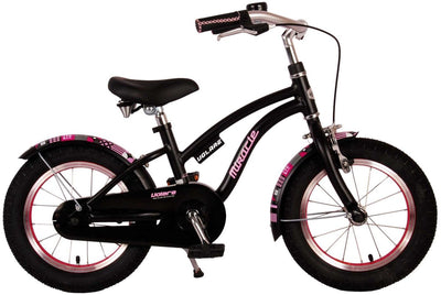 Volare Miracle Cruiser Children's Bicycle - Girls - 16 pouces - Matt Black - Collection Prime