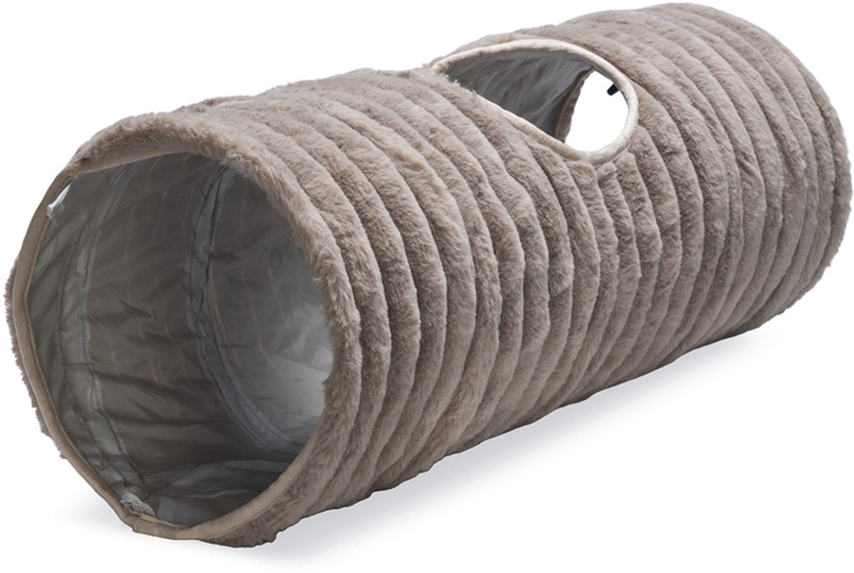 Conçu par lotte reza - tunnel pour chat - beige - 70x25x25 cm