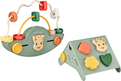 Sophie la girafe, le premier ensemble de jouets de bébé - support de perles à bascule - trieur de formes