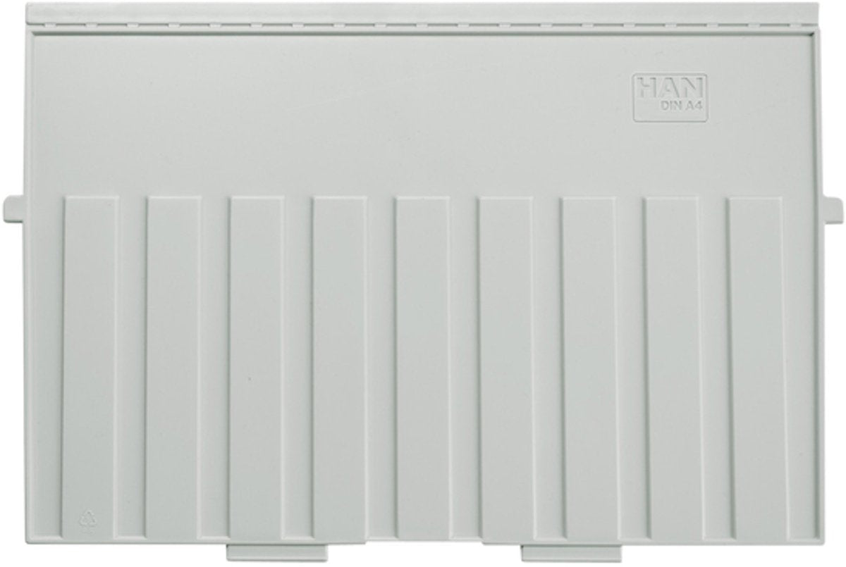Han plaque de séparation fiche index a4 transversale gris clair | 5 pièces