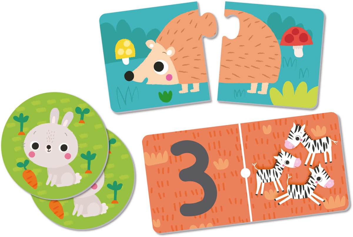 Apli kids - puzzle animalier - jeu de mémoire domino