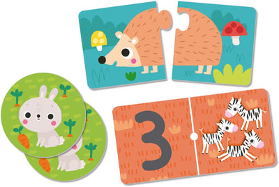 Apli kids - puzzle animalier - jeu de mémoire domino