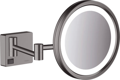 Hansgrohe addtoris miroir de maquillage LED grossissement 1x chrome noir brossé