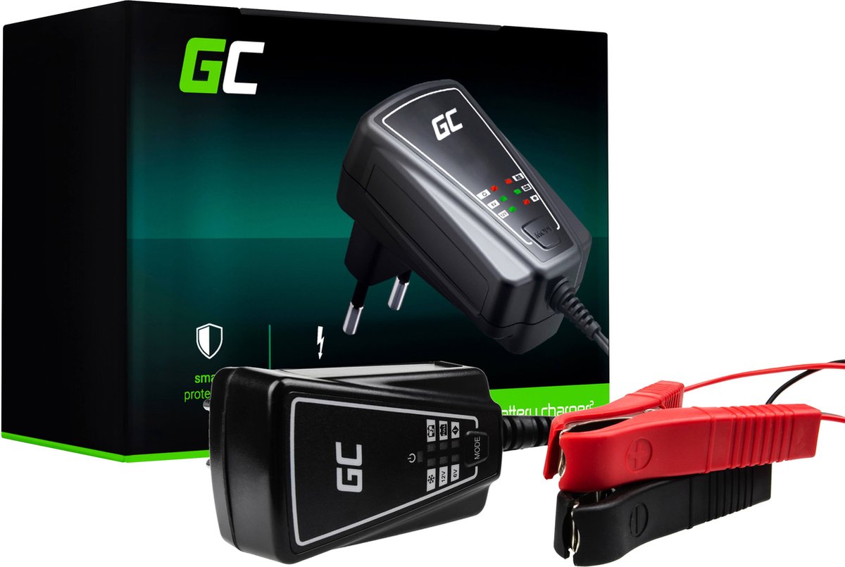 Chargeur de cellules vertes pour batteries 6v 12v (1a).