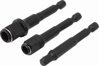Adaptateur de perceuse Asta Satra 2 en 1 vers douille et embout - Porte-embout 3 pièces - 1 4, 3 8 et 1 2 pouces - Porte-douille Satra