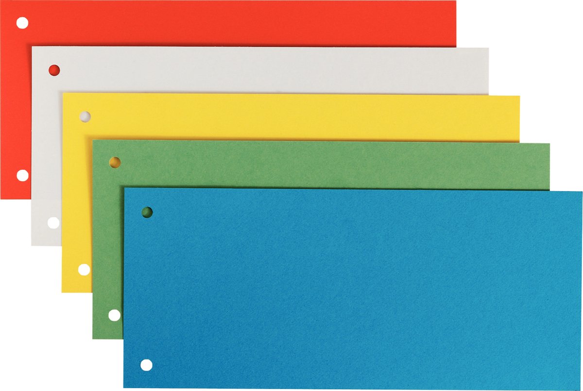 Feuille de séparation Leitz - paquet de 25 pièces - carton - 240 x 105 mm - orange blanc bleu vert jaune