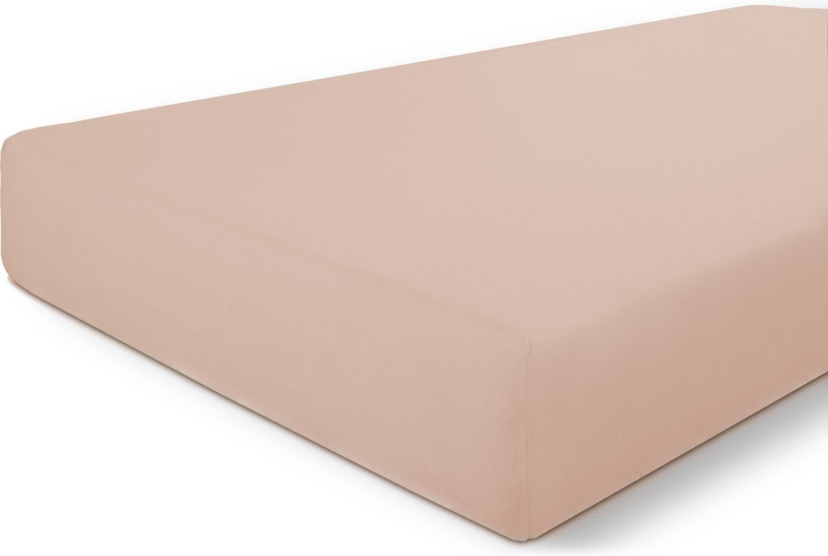 Byrklund drap-housse lit basics coton - 90x220 - 100% coton - vieux rose