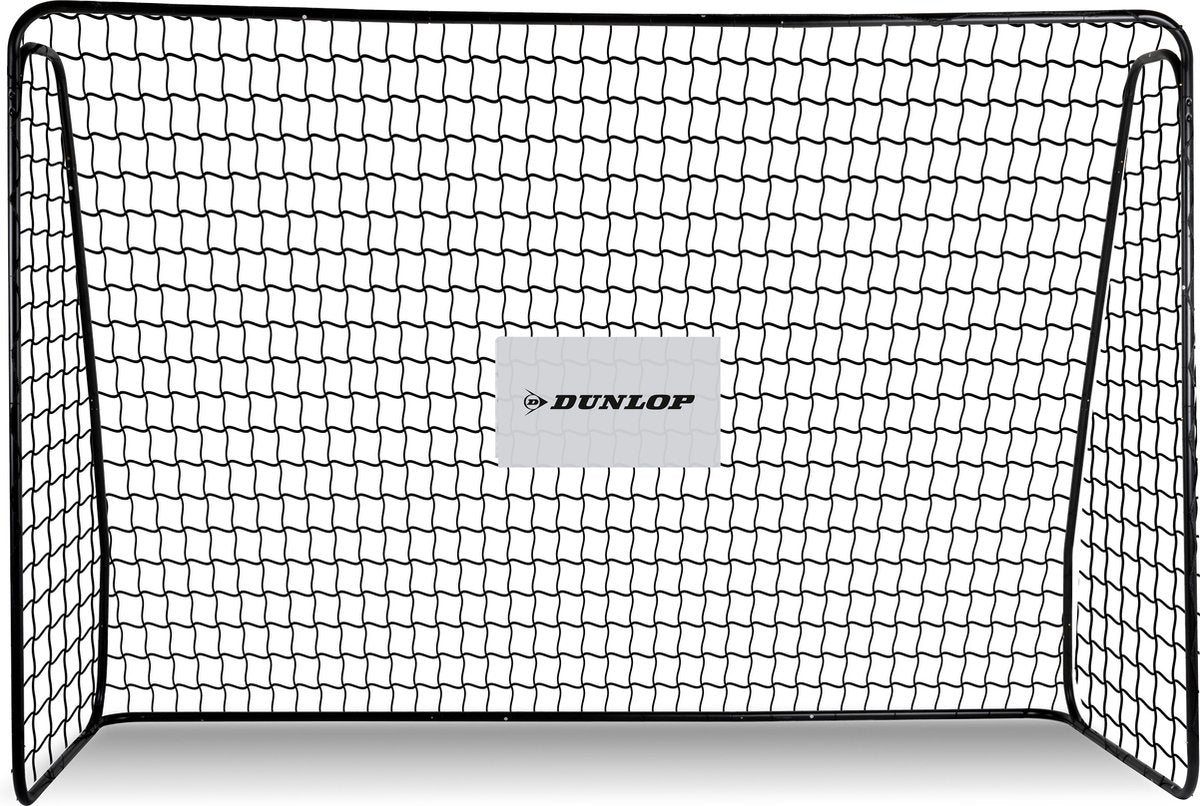 But de football Dunlop - but de football 300 x 205 x 120 cm - grand but de football - jouets d'extérieur pour enfants et adultes - montage rapide - but d'entraînement de football - métal - noir