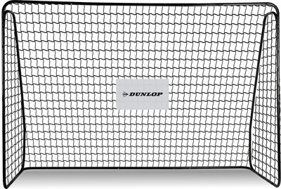 But de football Dunlop - but de football 300 x 205 x 120 cm - grand but de football - jouets d'extérieur pour enfants et adultes - montage rapide - but d'entraînement de football - métal - noir