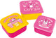 Stor Disney's toy y lotso boîtes à goûter 3 en 1 - 3 tailles - carrées - bien fermées - boîtes à lunch pour enfants - couvercle amovible - adaptées aux biscuits, fruits et collations - rose jaune