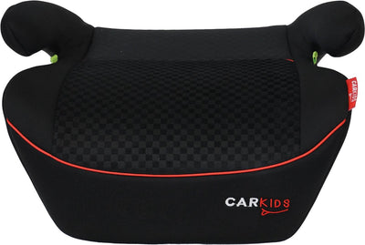 Réhausseur Carkids i-size alex - conforme à la norme i-size r-129 - pour enfants de 125-150 cm - housse amovible et lavable - installation flexible - noir rouge