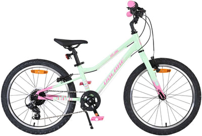 Vélo enfant Volare Milano - filles - 20 pouces - vert menthe - 6 vitesses