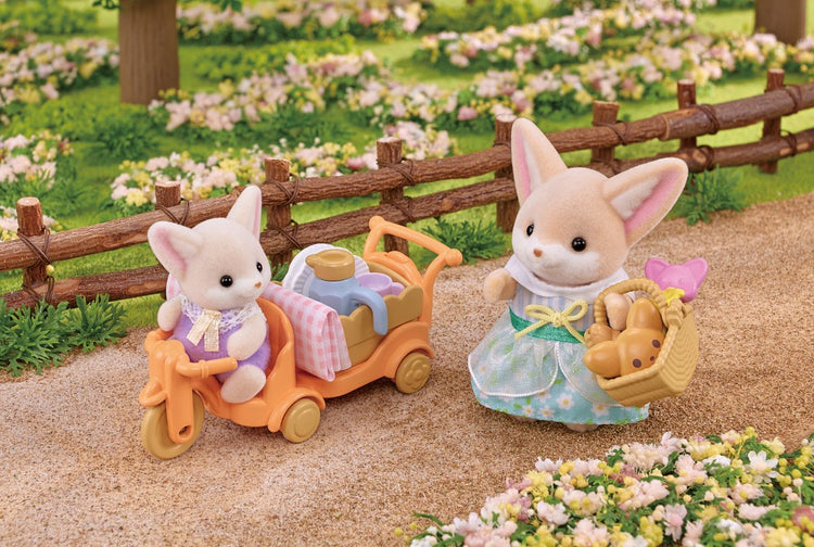 Sylvanian family 5698 ensemble de pique-nique ensemble de jeu pour bébé sœur du renard du désert - 2 figurines de jeu