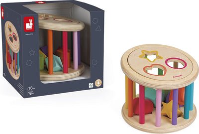 Janod - i wood - quiz de formes - trieur de formes en bois avec 6 blocs