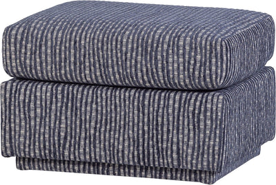 Repose-pieds design Woood Lou - tissu tissé - gris bleu - 40x60x50