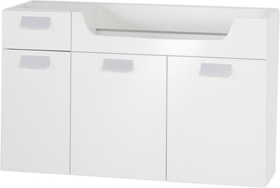 Meuble bas Differnz 100x60x33cm avec fermeture amortie MDF blanc