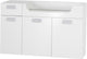 Meuble bas Differnz 100x60x33cm avec fermeture amortie MDF blanc