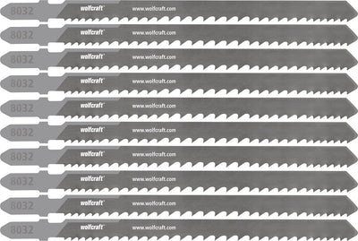 Wolfcraft - lames de scie sauteuse extra résistantes pour bois avec clous - lame de scie sauteuse de démolition 65 mm - 8032100