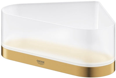 Receveur de douche d'angle Grohe Selection avec support - Cool Sunrise brossé (or mat) - 41038gn0