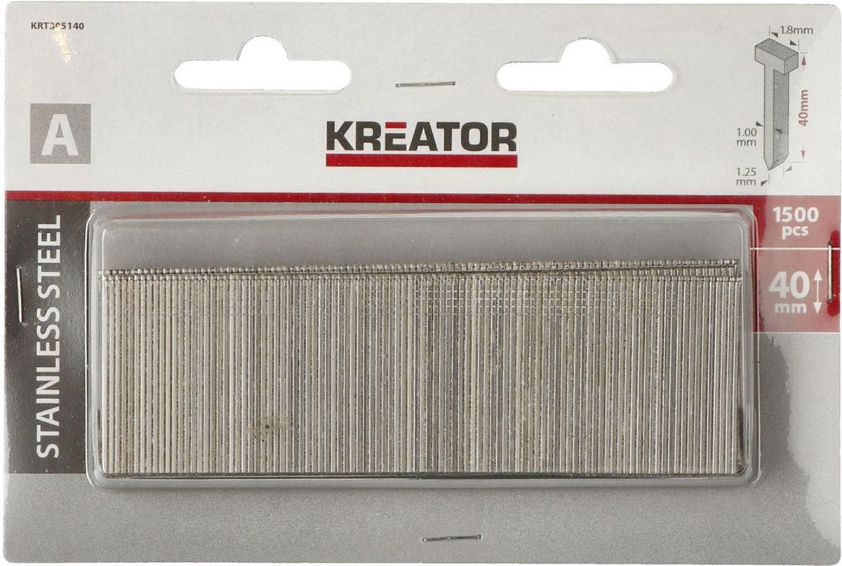 Clous Kreator krt305140 – type a – 40 mm – 1500 pièces