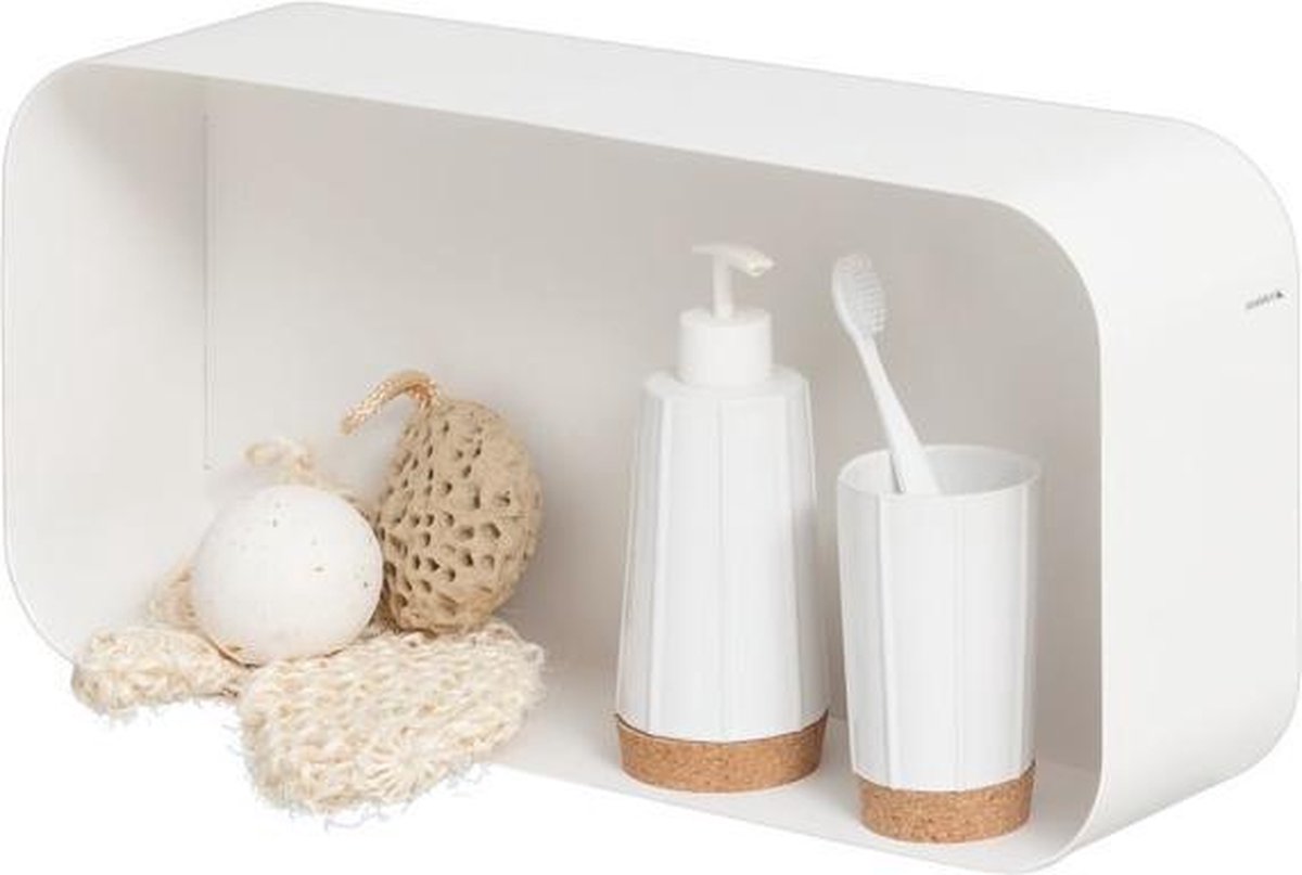Sealskin brix - support mural pour élément mural cube mural - 12x50x24 cm - métal - blanc