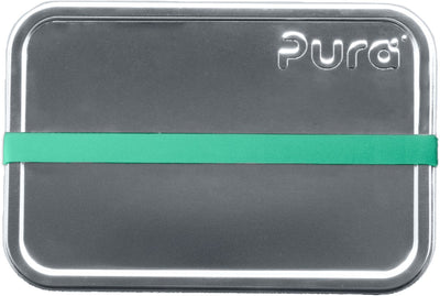 Boîte à lunch Pura - petite - avec bracelet en silicone - acier inoxydable - sans plastique
