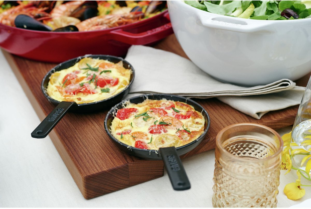 Poêle Staub noire - ø 12 cm 150 ml - revêtement antiadhésif émaillé