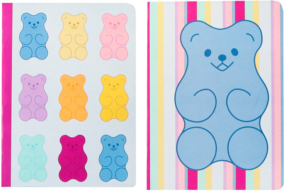Carnets Kangaro - b'log sweet candy - format A5 - avec trait - 2 pièces - au parfum fraise - an-122664-a