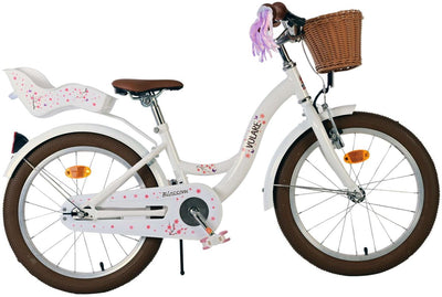 Vélo enfant Volare Blossom - filles - 18 pouces - blanc