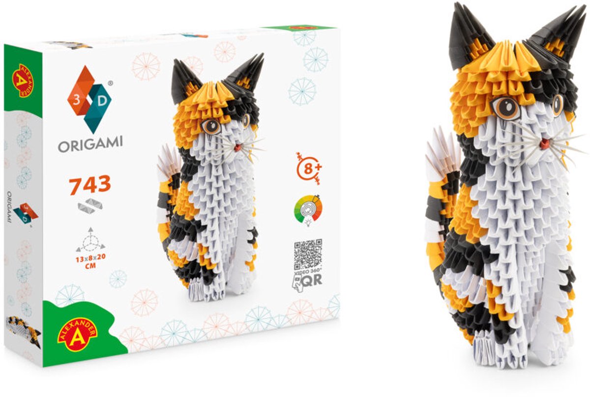 Alexander Toys modèle 3D chat origami chat - papier