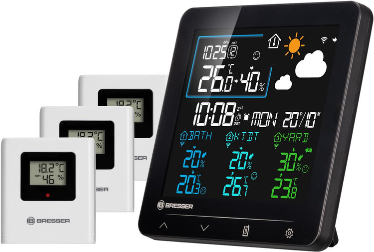 Station météo Bresser - quadro individio - nv - thermo-, hygromètre - 3 capteurs