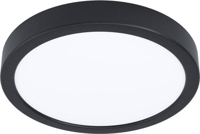 Lampe en saillie Eglo fueva 5 - LED - ø 21 cm - noir et blanc - détecteur de mouvement