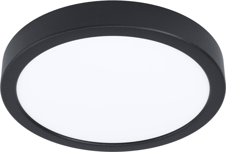 Lampe en saillie Eglo fueva 5 - LED - ø 21 cm - noir et blanc - détecteur de mouvement