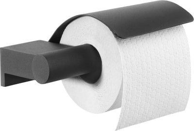 Tiger Tiger Toilet Roll Solder avec couvercle Bold Matte noir