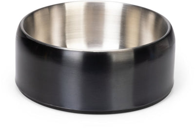 Conçu par Lotte Noar bol de nourriture pour chien - bol de nourriture bol à boire - résistant au lave-vaisselle - antidérapant - acier inoxydable - noir - 1890 ml